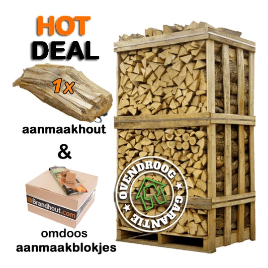 Brandhout Berk | hot deal (ca.120x80x200cm) aanmaakhout & aanmaakblokjes