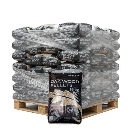 Pallet Edwood houtpellets 65 zakken x 15kg (975kg)